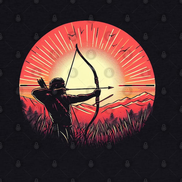 Indian Archer in Sunset by SimpliPrinter